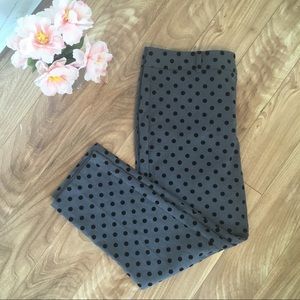 Ann Taylor Signature 14 Dot Grey Black Dress Pants